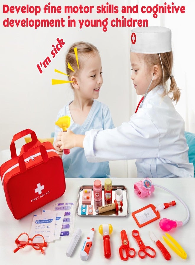 XZZO Doctor Kit for Kids, 36 Pcs Pretend Doctor Playset kit for Toddlers 3-5 with Medical Bag & Real Stethoscope ,Toddler Doctor Play Set for Boys and Girls Fun Role Playing Game Doctor Play Gift - Image 2